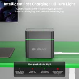 PUJIMAX AA 4255mWh Rechargeable Charging Case Charger For Batteries 1.5V Lithium Batteries Constant-Voltage Charger