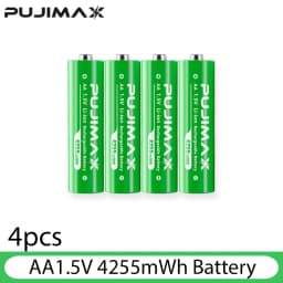 PUJIMAX AA 4255mWh Rechargeable Charging Case Charger For Batteries 1.5V Lithium Batteries Constant-Voltage Charger
