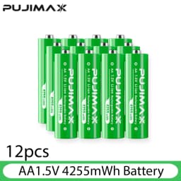 PUJIMAX AA 4255mWh Rechargeable Charging Case Charger For Batteries 1.5V Lithium Batteries Constant-Voltage Charger