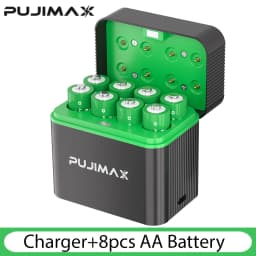 PUJIMAX AA 4255mWh Rechargeable Charging Case Charger For Batteries 1.5V Lithium Batteries Constant-Voltage Charger