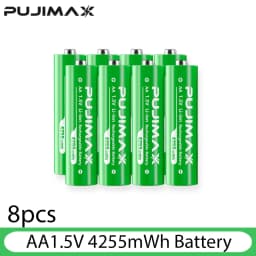 PUJIMAX AA 4255mWh Rechargeable Charging Case Charger For Batteries 1.5V Lithium Batteries Constant-Voltage Charger