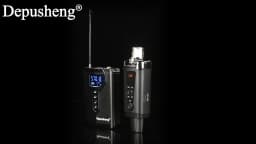 Depusheng DE4 Wireless Ear Monitor System with Transmitter Clip on Receiver Automatic Pairing In-Ear Monitoring for Studio,DJ