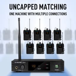 Wireless In Ear Monitor G-MARK SR100 UHF Stage Return Studio Frequency Selectable For Guitar Band Performance DJ Party