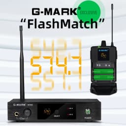 Wireless In Ear Monitor G-MARK SR100 UHF Stage Return Studio Frequency Selectable For Guitar Band Performance DJ Party