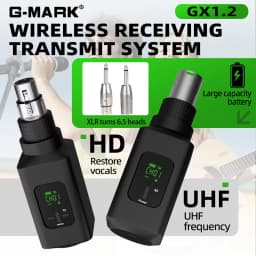 Wireless Microphone System G-MARK GX1.2 2.4G XLR Adapter 16 Channels Audio Transmitter And Receiver For Audio Mixer PA Speaker