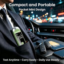 Portable Breathalyzer, Accuracy Alcohol Tester, Rechargeable Breathalyzer Suitable For Family, Personal, Driver Use