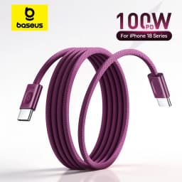 Baseus 100W Cable USB Type C for iPhone 18 17 16 Pro Max Plus Charger Cable Type-C for Macbook Pro ipad PD Cable Fast Charging