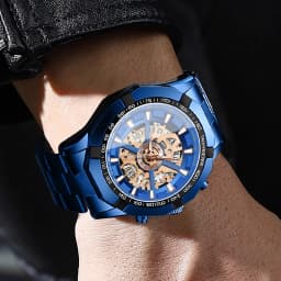 BINBOND Luxury Hollow-Out Quartz Wristwatch For Men Luminous Waterproof Men's Watch Business Sport Fashion Reloj Hommes