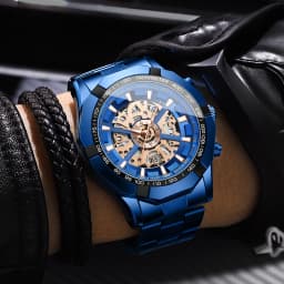 BINBOND Luxury Hollow-Out Quartz Wristwatch For Men Luminous Waterproof Men's Watch Business Sport Fashion Reloj Hommes