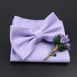Mens Wedding Bow Tie Brooch Set Romantic Solid Color Silk Polyester Jacquard Woven Bowtie Lapel Pin Hanky Men Gifts Accessories