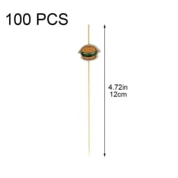 100PCS Hamburger Toothpicks Cocktail Picks Sticks Sandwiches Appetizers Cakes Dessert Drinks Fruit for Party Decoration Tools