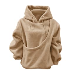 Solid Color Women Kangaroo Hoodie Sweatshirt with Pet Pocket Cat Dog Bag Carrier Comfortable Unisex Hooded Sweatshirt