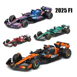 Bburago 1:43 McLaren Mcl38 #4 F1 Formula Alpine A525 Model Car Ferrari SF25 2025 Mercedes W16 Red Bull RB21 AMR25 Christmas gif