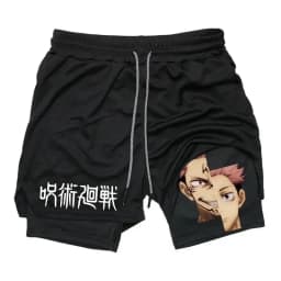 2026 Summer Jujutsu Kaisen Men's Cosplay Shorts Double-layer Two-in-one Shorts Quick-drying Fake Two-piece Unisex Shorts