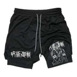 2026 Summer Jujutsu Kaisen Men's Cosplay Shorts Double-layer Two-in-one Shorts Quick-drying Fake Two-piece Unisex Shorts