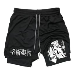 2026 Summer Jujutsu Kaisen Men's Cosplay Shorts Double-layer Two-in-one Shorts Quick-drying Fake Two-piece Unisex Shorts