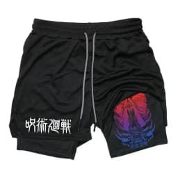 2026 Summer Jujutsu Kaisen Men's Cosplay Shorts Double-layer Two-in-one Shorts Quick-drying Fake Two-piece Unisex Shorts