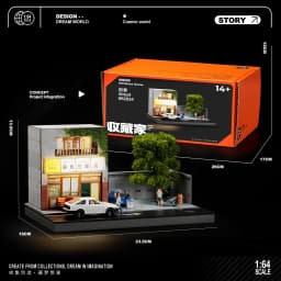 Collector 1/64 Fujiwara Tofu Shop Miniature Scene Model Figurines, Props and Ornaments Small-scale Display Sand Table