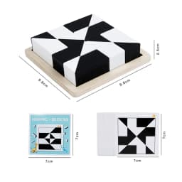 Wooden 3D Jigsaw Puzzle Montessori Geometric Shape Puzzles Building Blocks Kids Educational Logical Thinking Training Kids Gift