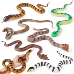 Oenux Forest Savage Snakes Animals TPR Rattlesnake Python Cobra Action Figures Lifelike Model Education Kids Toy Gift Prank toy