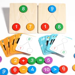 Children's Wooden Number Decomposition Addition Subtraction Operation Montessori Logical Thinking Training Math Educational Toys