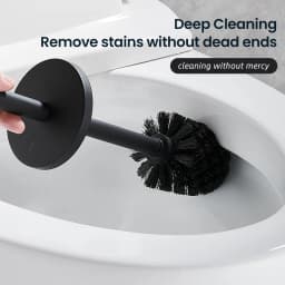 Stainless Steel Bathroom Toilet Brush Holder Accessories Black Toilet Brush Wall Mounted WC Cleaner Brush FR07