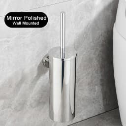 Stainless Steel Bathroom Toilet Brush Holder Accessories Black Toilet Brush Wall Mounted WC Cleaner Brush FR07