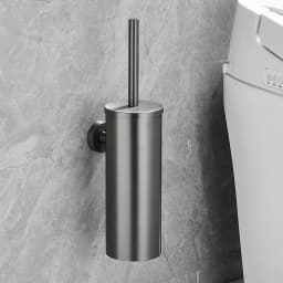 Stainless Steel Bathroom Toilet Brush Holder Accessories Black Toilet Brush Wall Mounted WC Cleaner Brush FR07