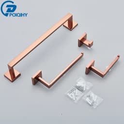 Rose Golden Bath Hardware Set Toilet Accessories Towel Rack Toilet Paper Holder Towel Bar Stainless Steel Bathroom Accessories
