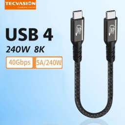USB4 Cable 40Gbps 240W For Macbook Pro Thunderbolt 4/3 Type C Fast Charging Cable USB C to C Data Transfer M.2 SSD Cable 8K