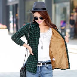 2026 Brand Winter Warm Women Velvet Thicke Plaid Shirt Style Coat Jacket Women Clothes Tops Female Casual Jacket Outerwear
