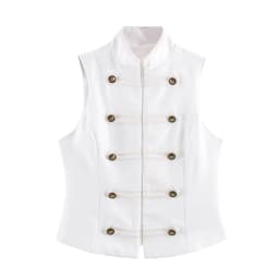 SLTNX Women's Top 2026 Spring New Black Sleeveless Rope Knot Decorative Slim Fit Top Vest Unique Fashion Cool Trendy