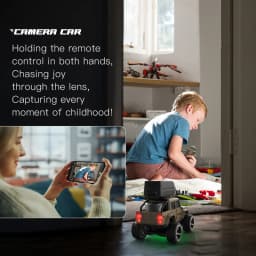 KF32 1:64 RC Mini Climbing Alloy Video Car With LED Light and HD Camera Radio Remote Control Vehicle Toy for Kids Best Gift