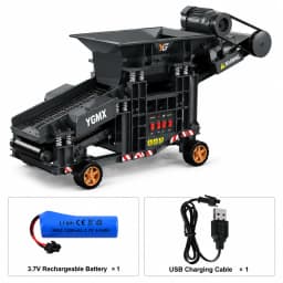 1/50 YG180 RC Sand Screening Machine Dual-Speed ​​Operation Lighting Sound Effects Vibration System Simulation RC Toy Car Model