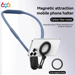 Silicone Magnetic Neck Halter Mobile Phone Holder For IPhone 16 15 14 13 For Huawei For Samsung FOR Xiaomi Selfie Stand Bracket