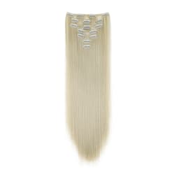 WIGSIN 24Inch Synthetic 7Pcs/set Long Straight Hair Extension 16Clips Hairstyle Black Blonde Hairpiece for Women