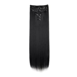 WIGSIN 24Inch Synthetic 7Pcs/set Long Straight Hair Extension 16Clips Hairstyle Black Blonde Hairpiece for Women