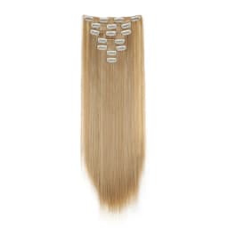 WIGSIN 24Inch Synthetic 7Pcs/set Long Straight Hair Extension 16Clips Hairstyle Black Blonde Hairpiece for Women