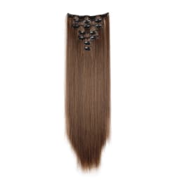 WIGSIN 24Inch Synthetic 7Pcs/set Long Straight Hair Extension 16Clips Hairstyle Black Blonde Hairpiece for Women