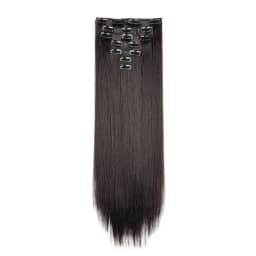 WIGSIN 24Inch Synthetic 7Pcs/set Long Straight Hair Extension 16Clips Hairstyle Black Blonde Hairpiece for Women
