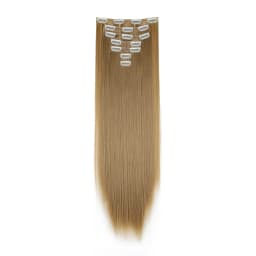 WIGSIN 24Inch Synthetic 7Pcs/set Long Straight Hair Extension 16Clips Hairstyle Black Blonde Hairpiece for Women