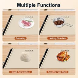 Electric Warming Tray Food Warmer Plate Foldable Portable Smart Food Fast Heating Mat Electric Warming Tray with 3 Tem Setting