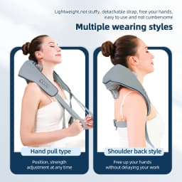 Foreverlily Wireless Neck And Back Massager Neck And Shoulder Kneading Massage Shawl Neck Cervical Relaxing Trapezius Massager
