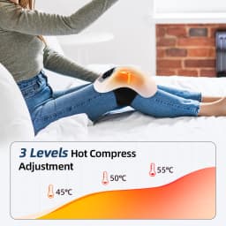 Heated Knee Massager With 4 Heat & Vibration Cordless Adjustable Wrap for Leg, Elbow & Shoulder Soothing Warmth Relaxes Muscles