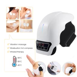 Heated Knee Massager With 4 Heat & Vibration Cordless Adjustable Wrap for Leg, Elbow & Shoulder Soothing Warmth Relaxes Muscles