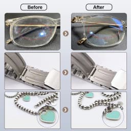 Ultrasonic Cleaner Ultrasonic Glasses Cleaner Ultrasound Washing Machine 46kHZ High Frequency Ultrasonic Jewelry Cleanser Bath