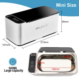 Ultrasonic Cleaner Ultrasonic Glasses Cleaner Ultrasound Washing Machine 46kHZ High Frequency Ultrasonic Jewelry Cleanser Bath