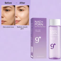 NAD+PDRN Glow Boosting Toner, Firming, Hydrating, Elasticity, Fade Fine Lines, Skincare Moisturizing Essence for Dry Skin, 120ML