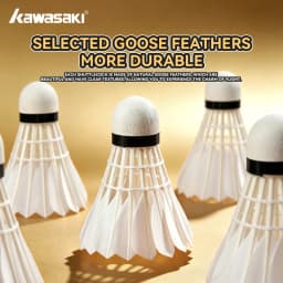 Kawasaki Goose Feather Badminton Shuttlecocks King 6PRO 76&77 Speed Stable Flight Accurate Landing Professional Indoor Training