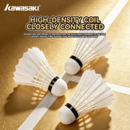 Kawasaki Goose Feather Badminton Shuttlecocks King 6PRO 76&77 Speed Stable Flight Accurate Landing Professional Indoor Training